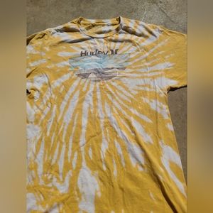 Hand acid washed mustard hurley shirt